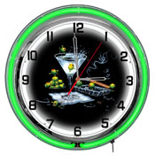 Michael Godard Olive Party II Neon Clock 18